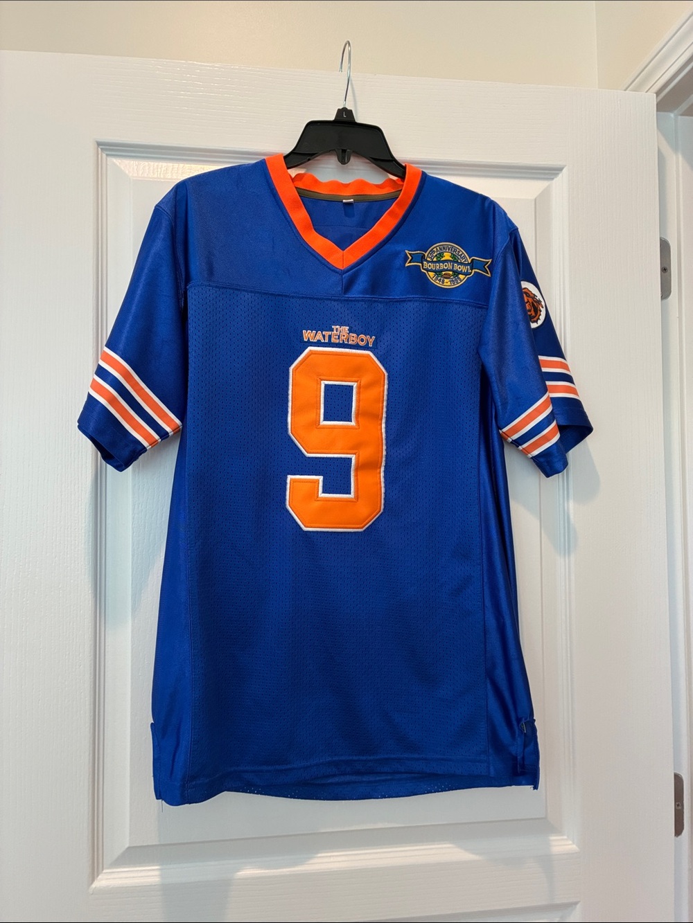 Blue and Orange #9 The Waterboy Football Jersey